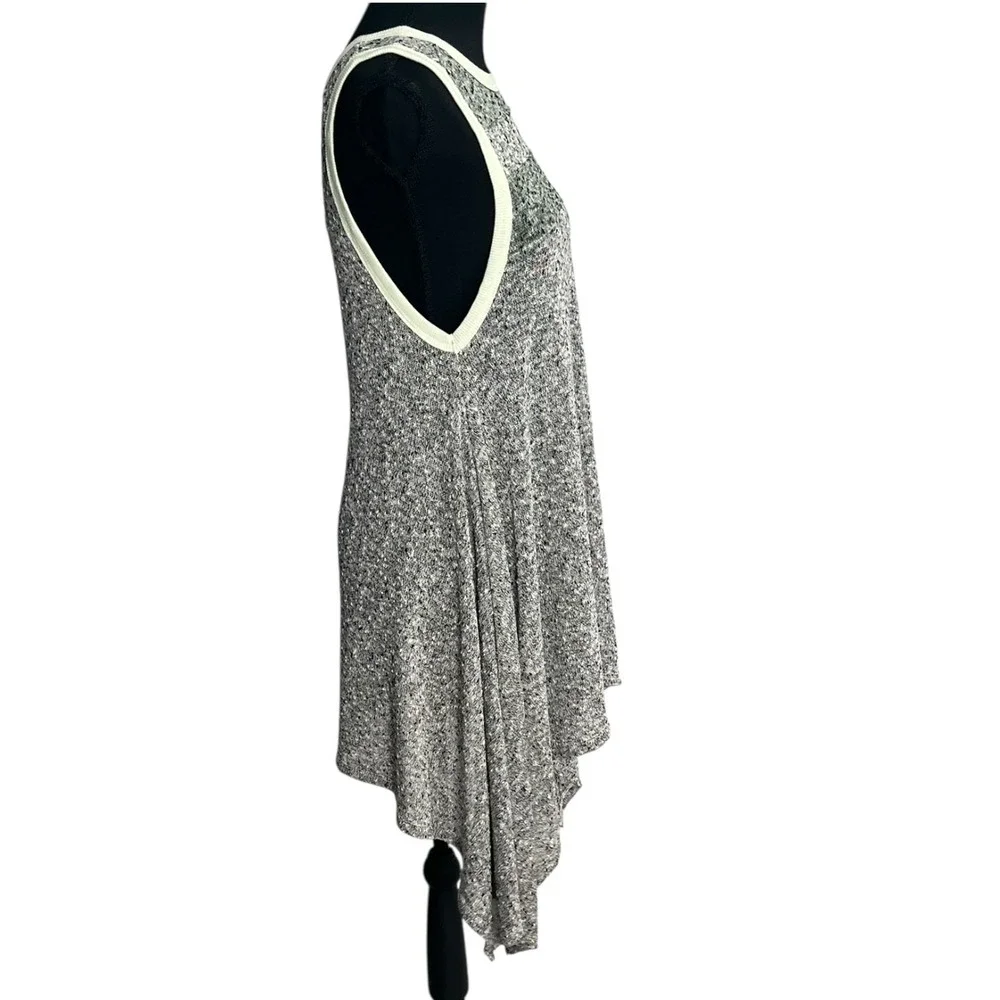 Free People We The Free‎ Heathered Gray High Low Tank Tunic M Boho Asymmetrical